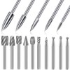 15Pcs Wood Carving Grinder Bits and 5Pcs Engraving Drill Bit