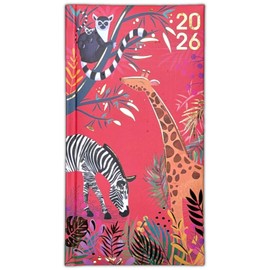 2026 Diary Slim Week to View Fashion soft padded hardback vintage Diary (Cute Dogs)