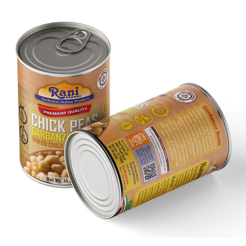Rani Chick Peas, Garbanzo Beans (Boiled Chick Peas in Brine)