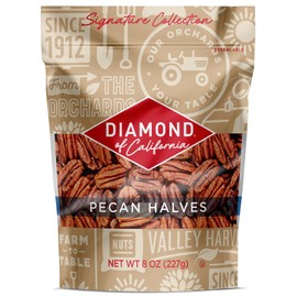 Diamond of California Signature Collection Raw Pecan Halves and Pieces, Shelled Pecans for Wholesome Snacking or Topping Your Favorite Dishes, 8 oz.