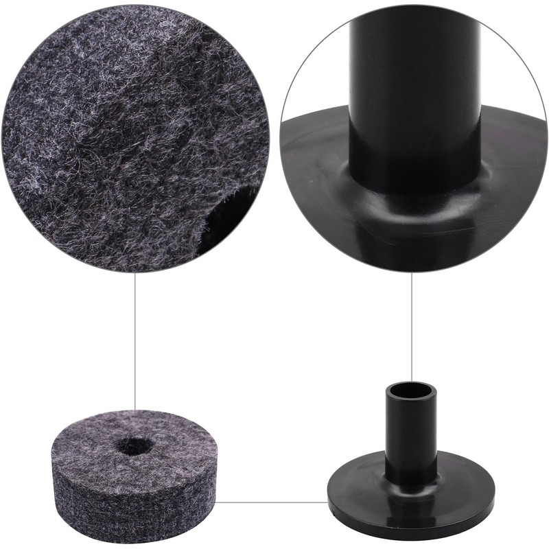 A-xctoe Round Soft Grey Cymbal Stand Felt Washer Replacement for