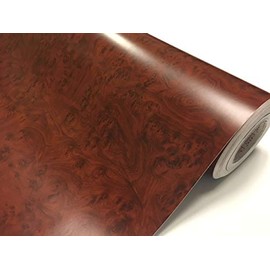 Wood Grain Cutting Sheet, 48.8 x 11.8 inches (124 x 30 cm), Mahogany Dark Brown Woodgrain, Wrapping Sheet, Wood Grain Style, Wallpaper Wall Sticker DIY Wood Sheet