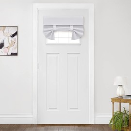 HOMEIDEAS - Cortinas francesas para puerta de entrada, cortinas de privacidad para puerta pequeña, cortinas francesas de 26 x 20 pulgadas para puerta delantera, cortinas con aislamiento térmico,