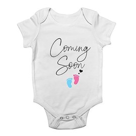 Shopagift Baby Reveal Baby Grow Vest Coming Soon Pregnancy Announcement Bodysuit Gift