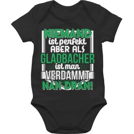 Shirtracer - Baby Bodysuit Boy Girl - Baby Flags and Flags - No One is Perfect Gladbacher, 1 black