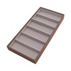 Eyeglass Display Organizer Wood Grain 6 Compartments Glasses Display Tray