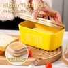 Hasense Porcelain Butter Dish with Lid, Ceramic Butter Dish with