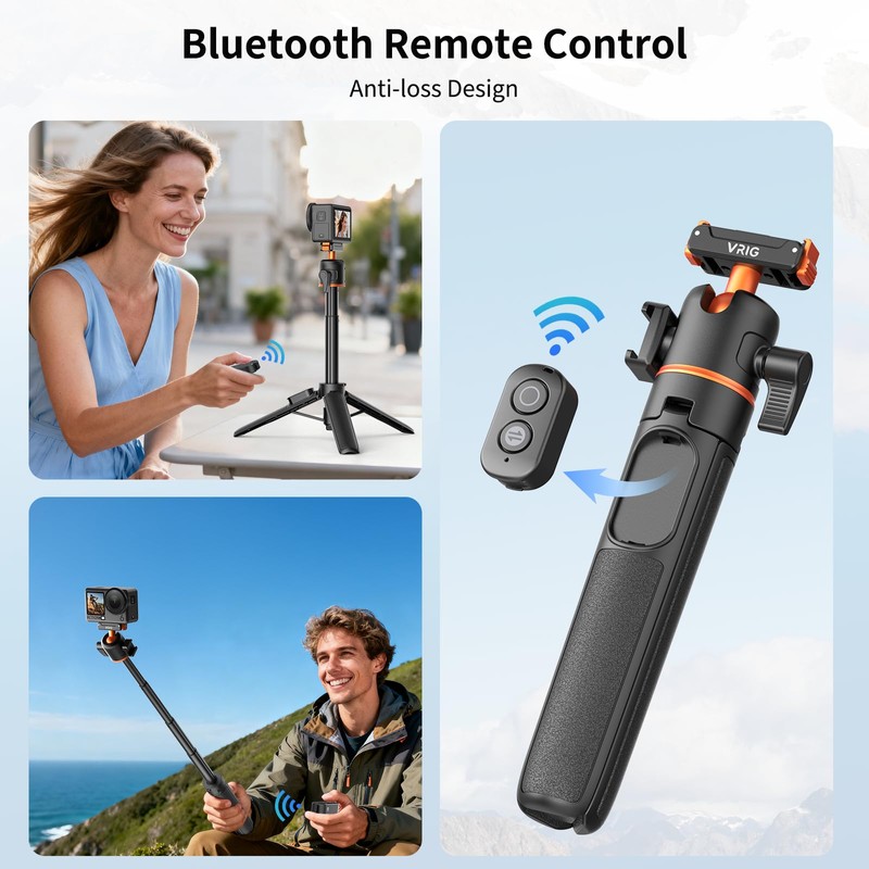 VRIG 21" Selfie Stick Tripod for DJI Osmo Action 6/5