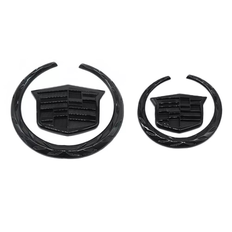 Unbranded 2PCS Black Front Grille Rear Trunk Lid Badge Emblem