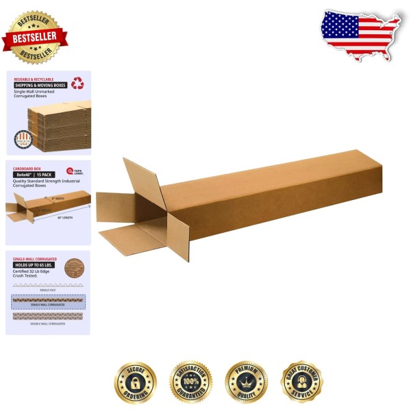 Eco-Friendly 15-Piece Kraft Side Loading Boxes - 8" x 4"