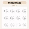 24pc Almond False Nails with Full Cover - Black, Pink,