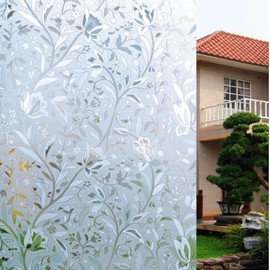 Bloss Window Film Decorative Window Clings Window Shades Window Decals Window Tint Privacy Windows Film, 29.5 by 78.7 inches