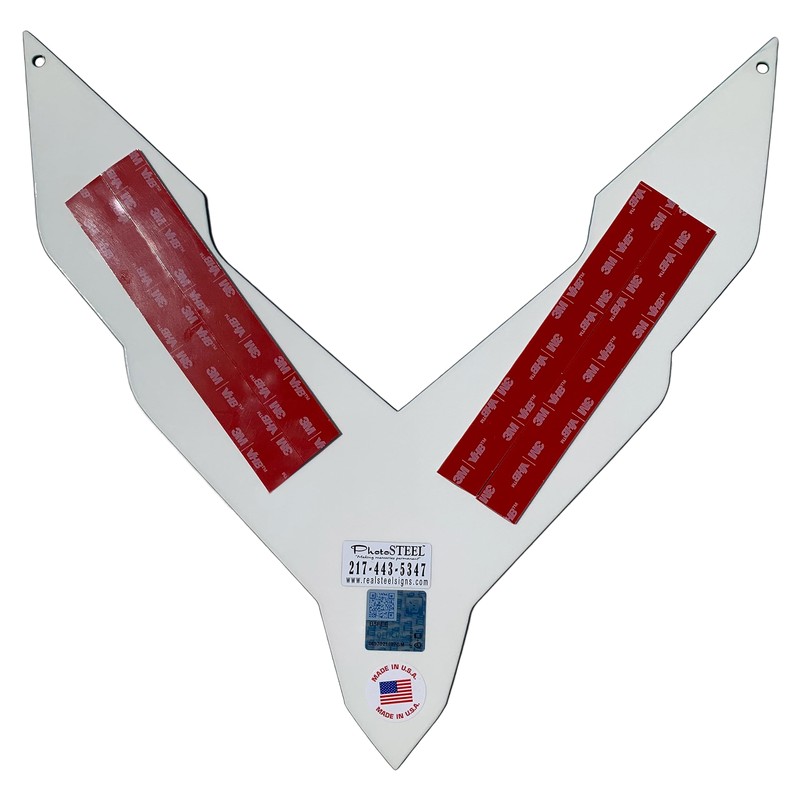 C8 Corvette Trunk Crossed Flag Metal Under Lid Frunk Emblem