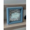 Salvadanaio per Bambini in Stile Nuvola, 16x16 cm, Cornice Blu