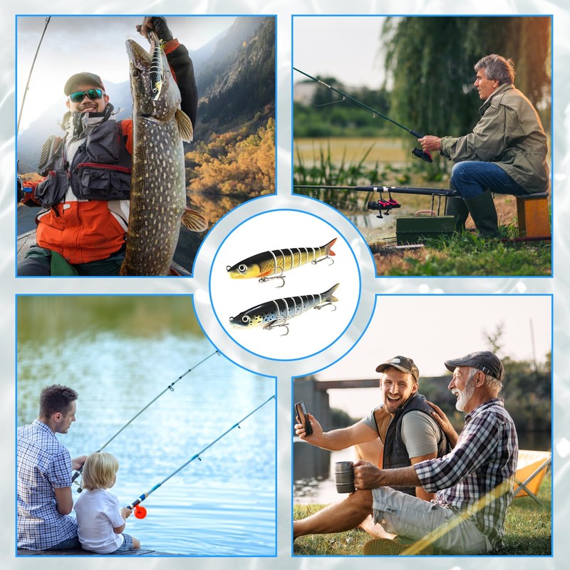 2Pcs Pike Lures, Pike Lures for Catfish, Fishing Tackle with