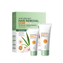 2PCS Aloe Vera Mild Hair Removal Cream Set - with Hair Removal Cream and Nourishing Lotion