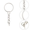 Split Keyring with Chain, 10Pcs Key Ring Blanks, Metal Keychain