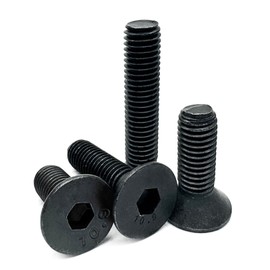 10pcs M8-1.25 X 30mm Flat Head Socket Cap Countersunk Bolts, 10.9 Grade Grade Carbon，Hex Drive Flat Head