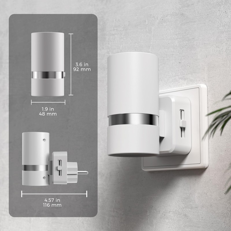 LOHAS-LED Night Light, Night Light Socket with Twilight Sensor, 0-100LM