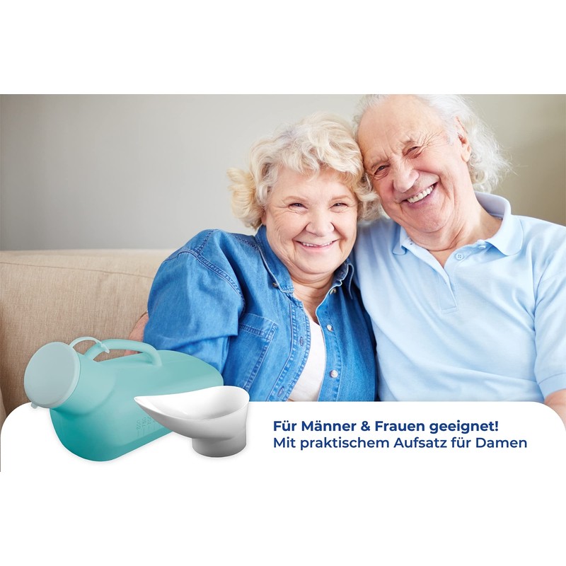 Maximex Urin-Flasche Unisex - Mit dichtem Verschluss, Polyethylen, 32.5 x