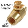 Uenede Brass 1/4" NPT Female Thread, Push Button Check Valve,
