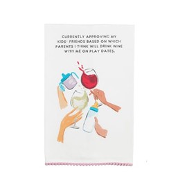 Mud Pie Wine Funny Mom Towel; 26" x 16 1/2"