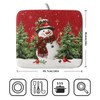 Christmas Dish Drying Mat for Kitchen Counter Snowman Green Christmas