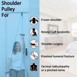 Shoulder Pulley Over The Door Physical Therapy System, Exercise Pulley, Alleviate Shoulder Pain and Facilitate Recovery from Surgery, FSA/HSA Eligible