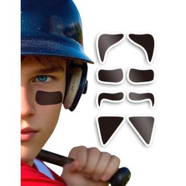 Eye Black Stickers, Sports Eyeblack Stickers Breathable Eye Strips for Baseball Football Softball Fans on Game Day (Mixed#04 48 Pairs)