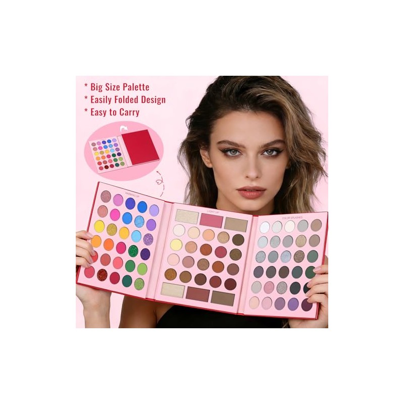 UCANBE Eyeshadow Palette with 15Pcs Brushes Makeup Set, Pigmented 86