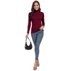TAIPOVE Ribbed Turtleneck Shirts for Women Cotton Knit Turtle Neck