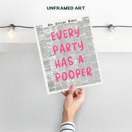 Bathroom Accessories for Women - small Bathroom Aesthetic Decor - Restroom Sign - Chic Modern Wall Art - Eclectic Cute Room Decor for Women - Bathroom Print Aesthetic - funny Quotes Wall Artwork