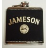 JDS Jameson black leather flask gift set w 2 shot