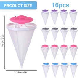YANGUN 16 Pcs Pet Hair Remover Washing Machine, Cat Hair Remover Washing Machine, Washing Machine Hair Catcher, Floating Hair Filtering Mesh Removal For Laundry And Floating Hair Filters