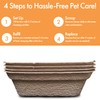 Disposable Litter Boxes (Brown, Large 4-Pack)