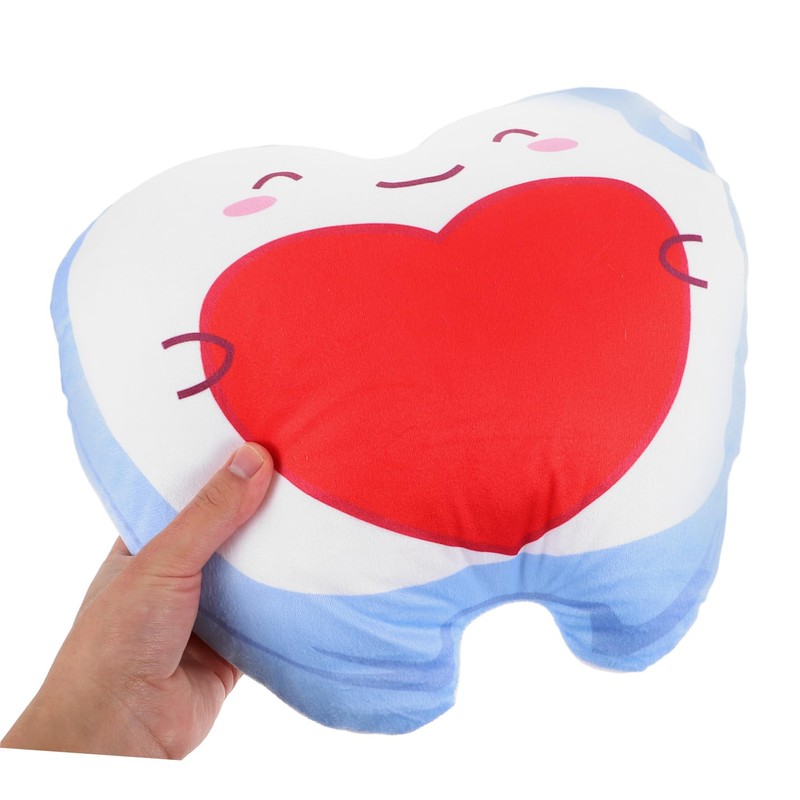 BESPORTBLE Soft Plush Tooth Pillow Back Support Pillow for Sitting