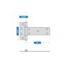 National Hardware N166-035 6-in Industrial T Black Gate Hinge, 2