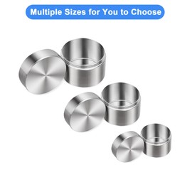 Torchesy Odour-proof tin, (1 x S + M + L) sealing box stainless steel cans with lid, tea leaf canister container, mini portable box for home, office, on the go for pills, herbs and spices
