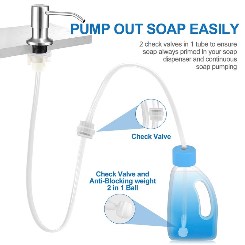 URSMART Soap Dispenser Extension Tube,Sink Soap Dispenser Extension Tube Kit