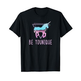 Retro Funny Cute Magical Unicorn Shirt Be Young iQue Make-Up Gift