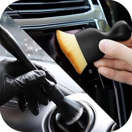 Car Interior Detailing Brush Set - 2PCS Auto Parts Cleaning Brushs Dust Cleaner for Car Interior Cleaning Tool Cars Duster Brush Ultra Soft No Scratch Detail Brushes Cars Detailing for Air Vent, Seat