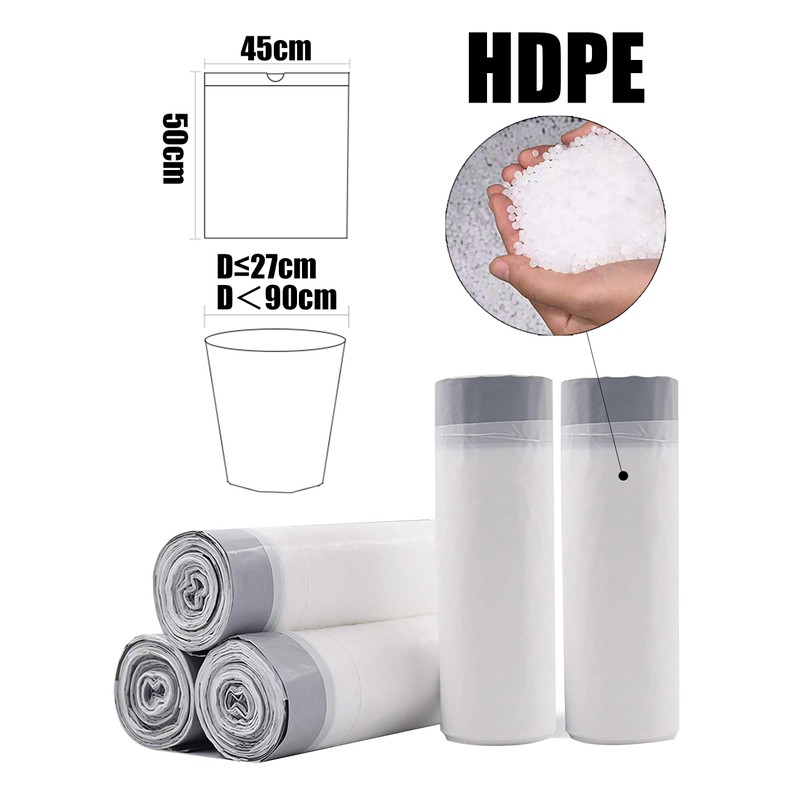 取っ手付きゴミ袋 100枚 10l 白 半透明 強 取り出しやすい 収納 臭わない エコ素材