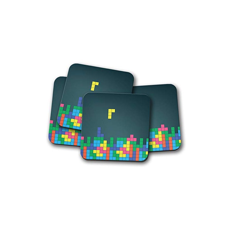 4 Set - Retro Gamer Drinks Coaster - Computer Gaming