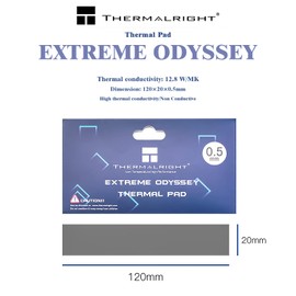 Thermalright Extreme Odyssey Thermal Pad 120x20x0.5mm, 12.8W/mK, Silicon Based, for heatsinks Coolers ICS, Long Lasting Performance, not Electric Conductive