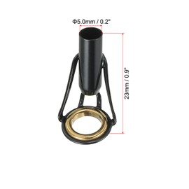PATIKIL Pack of 8 Fishing Rod Repair Tip Ring 5.0 mm Rod Rings Stainless Steel Stake Ring Guide Replacement for Saltwater Freshwater Fishing Golden