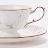 NARUMI(ナルミ) Rose Blanche Cup & Saucer 210cc Blue Floral Pattern