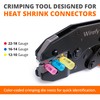 Wirefy Crimping Tool For Heat Shrink Connectors - Ratcheting Wire