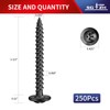 #8 x 1-1/2" Wood Screw 250Pcs Alloy Steel Standard Thread
