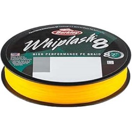 Berkley Whiplash8, Fishing Line, Superline, , Predator Fishing, Pike, Perch, Zander, Trout, Unisex, Yellow, 0.2mm | 27.7kg | 61lb | 330yd