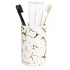 Gold Marble Bathroom Toothbrush Holder, Bathroom Black and White Ceramic